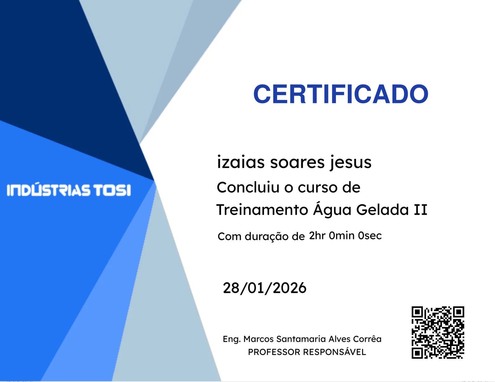 Treinamento Água Gelada II